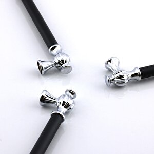 Çınar 192 Mm Krom Siyah Mobilya Kulpu Metal Çekmece Mutfak Dolap Dolabı Kapak Kulpları Kulbu 192 Mm