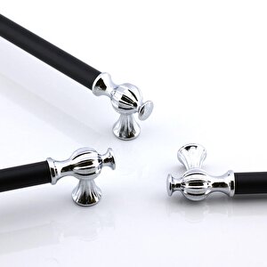 Çınar 192 Mm Krom Siyah Mobilya Kulpu Metal Çekmece Mutfak Dolap Dolabı Kapak Kulpları Kulbu 192 Mm