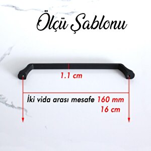 Defne 160 Mm Siyah Kulp Mobilya Mutfak Çekmece Dolap Dolabı Kapak Kulbu Kulpları Kulpu Metal 160 Mm