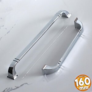 Roma 160 Mm Krom Renk Kulp Metal Mobilya Mutfak Çekmece Dolap Kapak Kulpları Kulbu Dolabı Kulpu