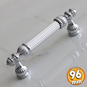 Şah 96 Mm Krom Renk Kulp Metal Mobilya Dolap Çekmece Kapak Mutfak Kulpları Kulbu Dolabı Kulpu