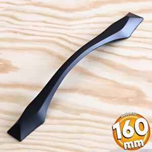 Elmas Kulp 160 Mm Siyah Metal Mobilya Mutfak Çekmece Dolabı Dolap Kapak Kulpları Kulbu Kulpu 16 Cm