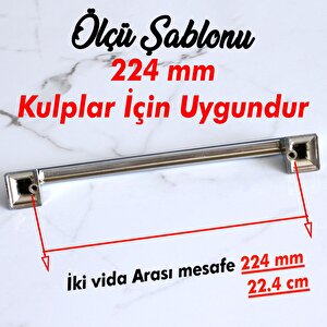 Gama 224 Mm Krom Metal Kulp Mobilya Dolap Mutfak Dolabı Kapak Çekmece Kulpları Kulbu Kulpu 22.4 Cm