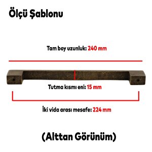 224 Mm Eskitme Antik Sarı Metal Mobilya Mutfak Çekmece Dolap Dolabı Kapak Kulpu Kulbu Kulpları