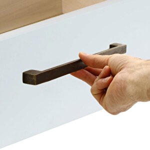224 Mm Eskitme Antik Sarı Metal Mobilya Mutfak Çekmece Dolap Dolabı Kapak Kulpu Kulbu Kulpları
