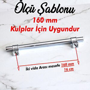 Hisar 160 Mm Krom Metal Kulp Mobilya Çekmece Mutfak Dolabı Dolap Kapak Kulpları Kulbu Kulpu 16 Cm