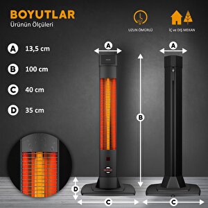 Mirkraft Solaris 2000 W Karbon Elektrikli Isıtıcı – Gösterge Paneli Ve Uzaktan Kumanda Özellikli