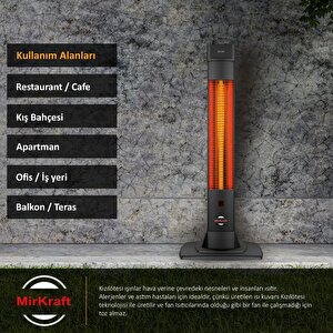 Mirkraft Solaris 2000 W Karbon Elektrikli Isıtıcı – Gösterge Paneli Ve Uzaktan Kumanda Özellikli