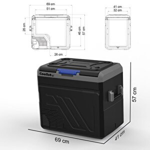 Coolist Clk60 12/24volt/220volt 60 Litre Kompresörlü Oto Buzdolabı/dondurucu