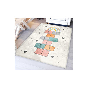 Seksek Kalpli Bambu Çocuk Odası Halısı 160x230 cm