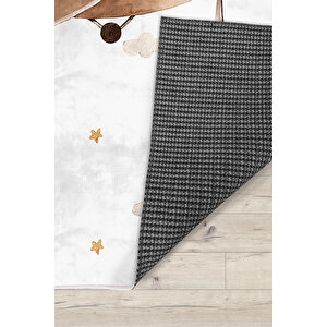 Sevimli Fil Bulutlu Bambu Çocuk Odası Halısı 120x175 cm