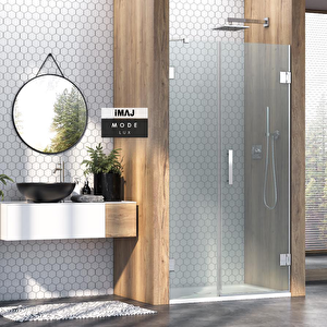 Mode Lüx 1 Sabit 1 Açılır Duvardan Menteşeli Duşakabin 113 H:195 113 cm