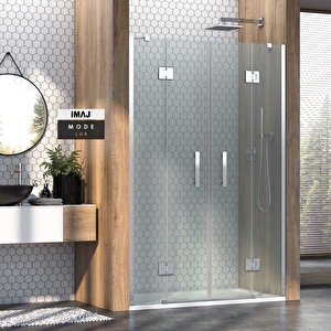 Mode Lüx Menteşeli İki Duvar Arası 2 Sabit  2 Açılır Duşakabin 199 H195 199 cm