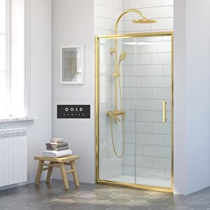 İmaj Gold İki Duvar Arası 1 Sabit 1 Sürgü Duşakabin121 - H:190 Cm 121 cm