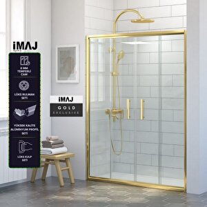 İmaj Gold Orta Açılır 2 Sabit 2 Sürgü Duşakabin193 - H:190 Cm 193 cm
