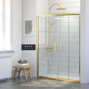 İmaj Gold Orta Açılır 2 Sabit 2 Sürgü Duşakabin192 - H:190 Cm 192 cm