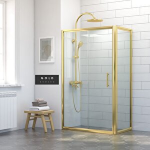 İmaj Gold Sabit Panelli Dikdörtgen Duşakabin80*90 H190 - H:190 Cm 80x90 cm