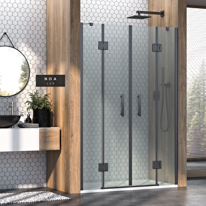 Noa Lüx Menteşeli İki Duvar Arası 2 Sabit  2 Açılır Duşakabin173 H195 173 cm