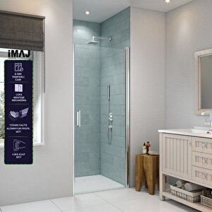Mode Premium Boy Menteşeli Sistem Düz 1 Açılır Duşakabin79 H195 79 cm