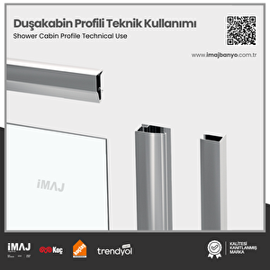 Myra Ice Sabit Panelli Dikdörtgen Duşakabin 80*150 H190 80x150 cm