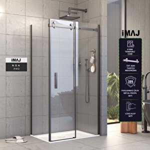 Pro Noa Sabit Panelli Dikdörtgen Duşakabin90*110 H:195 - 6mm 90x110 cm