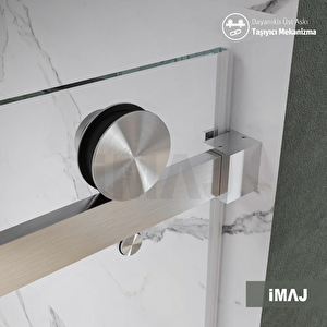 Pro Methis İki Duvar Arası 1 Sabit 1 Sürgü Duşakabin 130 Cm 130 cm