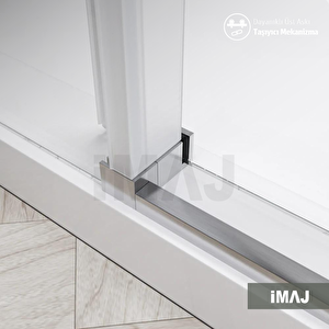 Pro Methis İki Duvar Arası 1 Sabit 1 Sürgü Duşakabin 130 Cm 130 cm