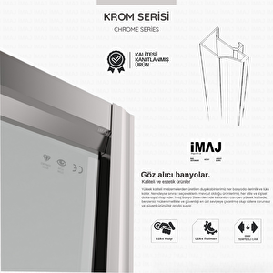 İmaj  Mode Ice 2 Sabit 2 Sürgü Duşakabin A-54163 163 cm