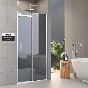 Pro Methis İki Duvar Arası 1 Sabit 1 Sürgü Duşakabin 128  Cm