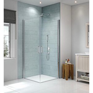 Mode Premium Boy Menteşeli Sistem Köşe 2 Açılır Duşakabin90*90 H195 90x90 cm