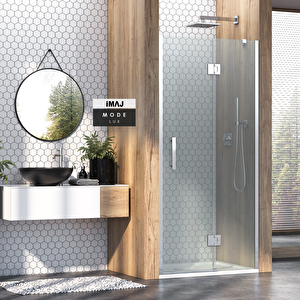 Mode Lüx 1 Sabit 1 Açılır Camdan Menteşeli Duşakabin 131 H:195 131 cm