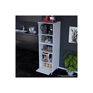 Silva Loya 59,6 X 194,6 X 56 Cm Tek Kapaklı Ankastre Fırın Ve Mutfak Dolabı
