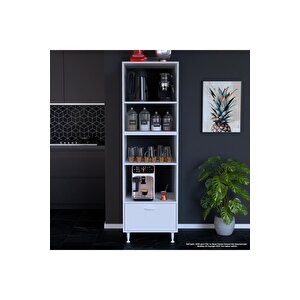 Silva Loya 59,6 X 194,6 X 56 Cm Tek Kapaklı Ankastre Fırın Ve Mutfak Dolabı