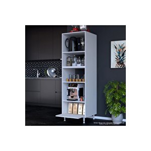 Silva Loya 59,6 X 194,6 X 56 Cm Tek Kapaklı Ankastre Fırın Ve Mutfak Dolabı