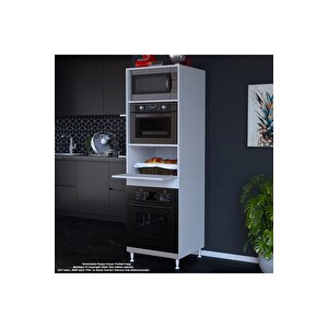 Elit Silva 59,6 Cm X 192,2 Cm X 56 Cm Tek Kapaklı Ankastre Fırın Dolabı