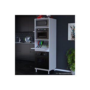 Elit Silva 59,6 Cm X 192,2 Cm X 56 Cm Tek Kapaklı Ankastre Fırın Dolabı