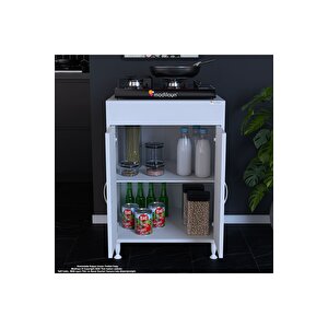 Aymen 59,6 X 85 X 56 Cm Set Üstü Ocak Ve Tek Raflı Çok Amaçlı Mutfak Dolabı
