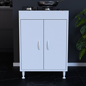 3m_8-501_b Modilayn ELİT 59,6 x 85 x 56 cm Gömme Set Ocak Altı 2 Kapaklı 2 Göz Raflı Hazır Mutfak Dolabı