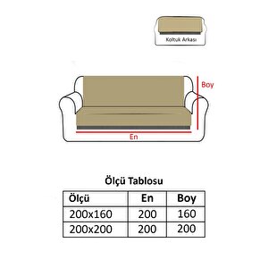 Lalin Koltuk Örtüsü Bej 200x160 Cm