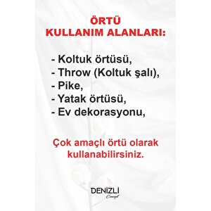Alinda Koltuk Örtüsü Kahverengi 170x300 Cm