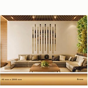 40 Mm X 2800 Mm Bronz Sibu Aynalı Pleksi Şerit Mobilya Süsü