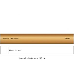 40 Mm X 2800 Mm Bronz Sibu Aynalı Pleksi Şerit Mobilya Süsü