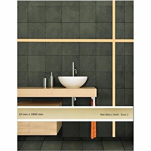 10 Mm X 2800 Mm Mat Altın Sibu Aynalı Pleksi Şerit Mobilya Süsü