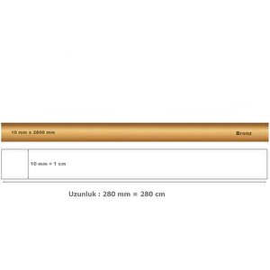 10 Mm X 2800 Mm Bronz Sibu Aynalı Pleksi Şerit Mobilya Süsü