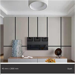 40 Mm X 2800 Mm Siyah Sibu Aynalı Pleksi Şerit Mobilya Süsü