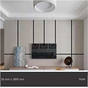 50 Mm X 2800 Mm Siyah Sibu Aynalı Pleksi Şerit Mobilya Süsü