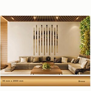 30 Mm X 2800 Mm Bronz Sibu Aynalı Pleksi Şerit Mobilya Süsü