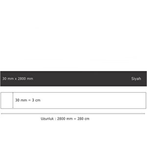 30 Mm X 2800 Mm Siyah Sibu Aynalı Pleksi Şerit Mobilya Süsü