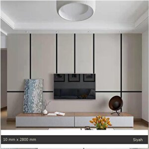 10 Mm X 2800 Mm Siyah Sibu Aynalı Pleksi Şerit Mobilya Süsü