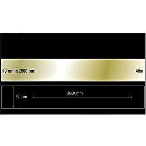 40 Mm X 2800 Mm Altın Sibu Aynalı Pleksi Şerit Mobilya Süsü